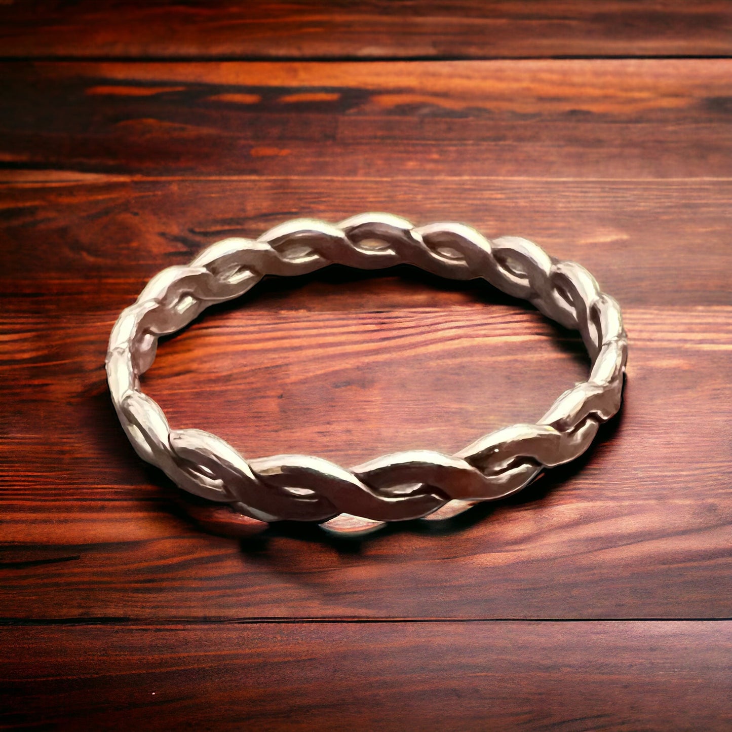 14/20 Rose Gold-Filled Woven Stacker Ring — Refined Layering Piece