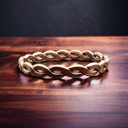 14/20 Rose Gold-Filled Woven Stacker Ring — Refined Layering Piece