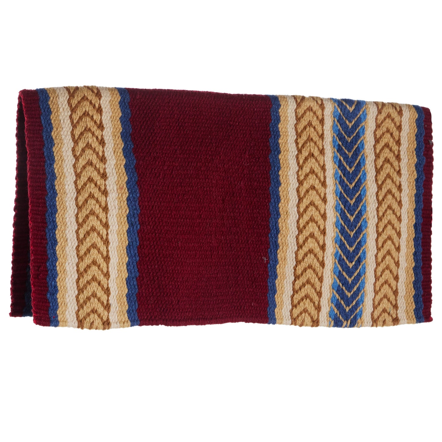 1425-7 Iron Horse 36x34 New Zealand Wool Saddle Blanket MULTI