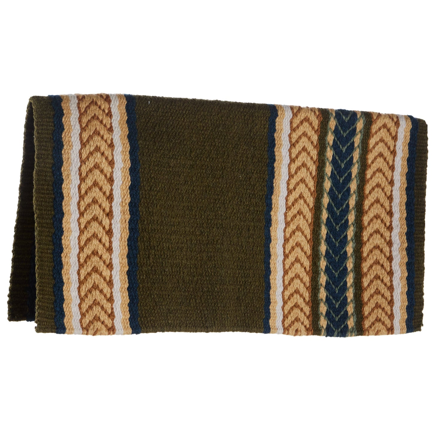 1425-9 Iron Horse 36x34 New Zealand Wool Saddle Blanket MULTI