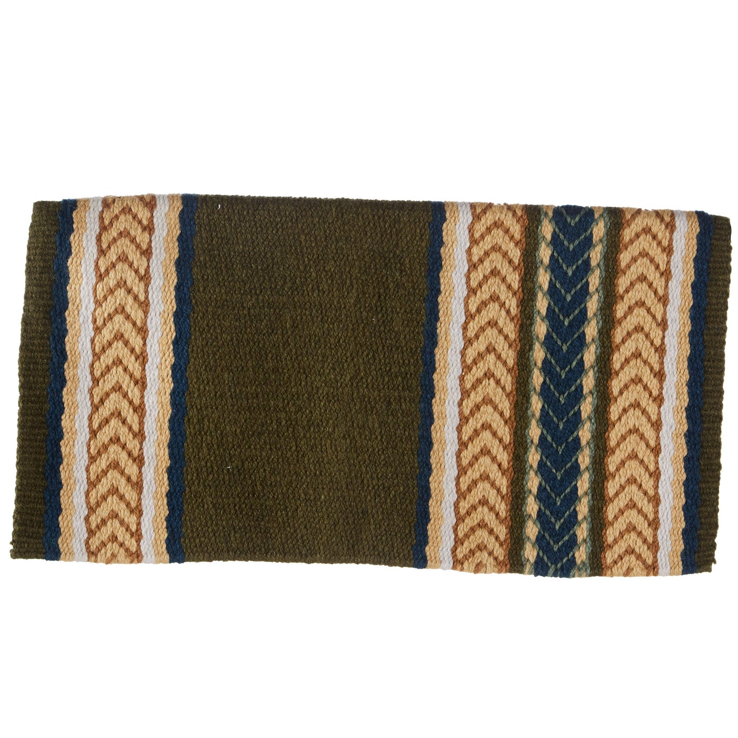 1425-9 Iron Horse 36x34 New Zealand Wool Saddle Blanket MULTI