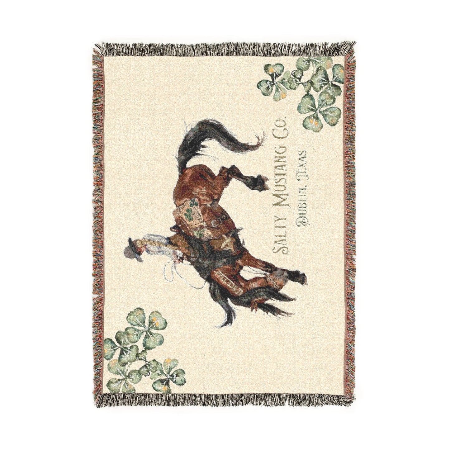 Salty Mustang Co. Dublin, Texas Woven Blanket