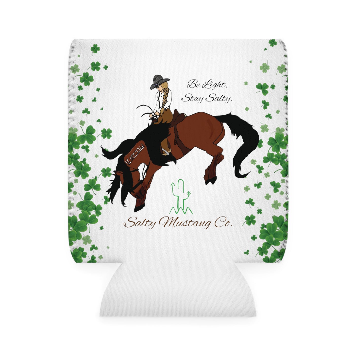 Dublin, Texas Salty Mustang Co. Shamrock Koozie