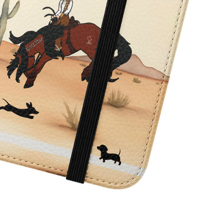 Salty Mustang Co. Lady Puncher Flip Wallet Phone Case (Samsung & iPhone)