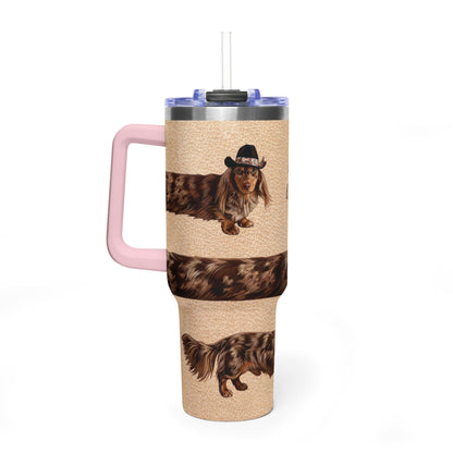 Andouille Wrap Get A-Long Little Doggie Vacuum Thermal Tumbler, 40oz