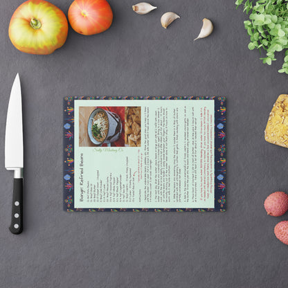 Highland Queen Ranch Bangin' Refried Beans Recipe Mexican Pattern Cutting Board