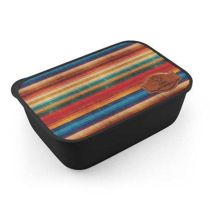 Serape PLA Bento Box with Band and Utensils