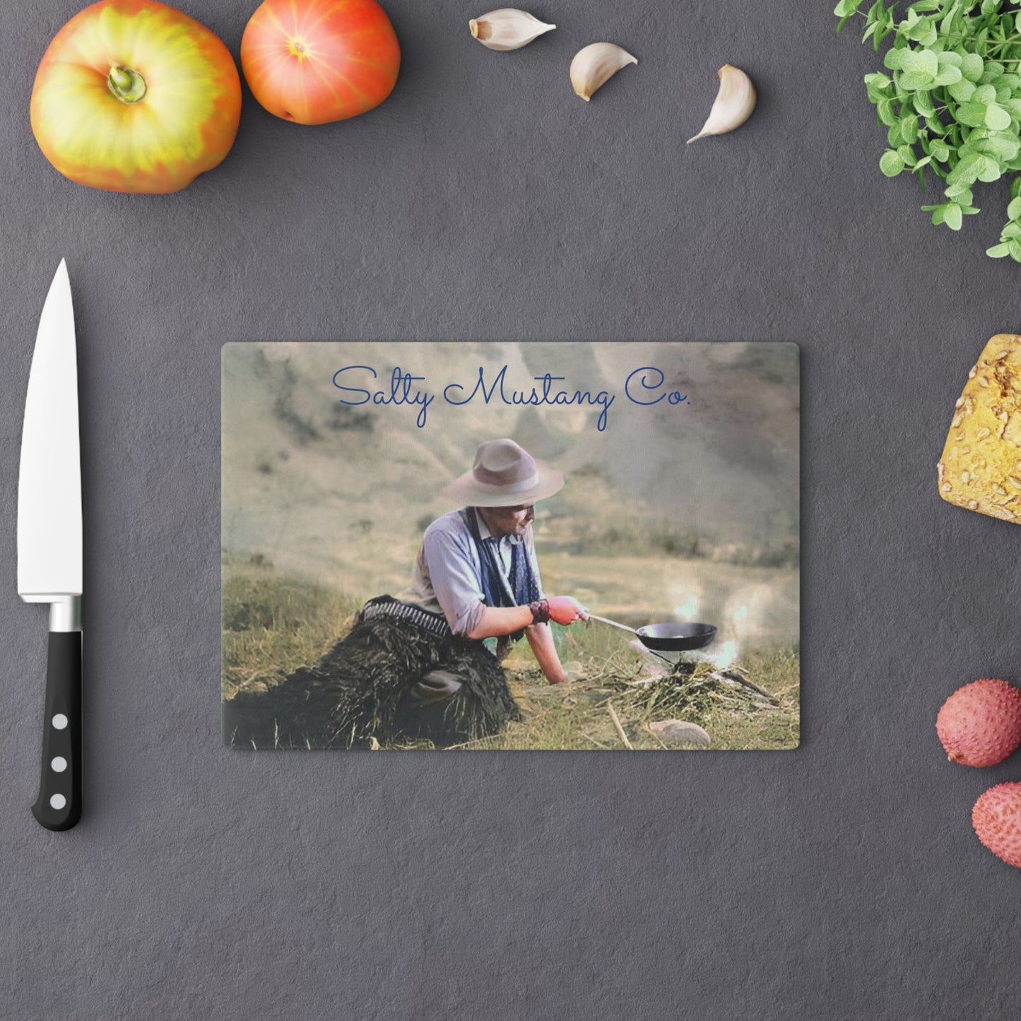 Cowboy with Skillet Cutting Board