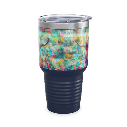 Salty Mustang Co. Highland Cow Multi-Color Ringneck Tumbler, 30oz