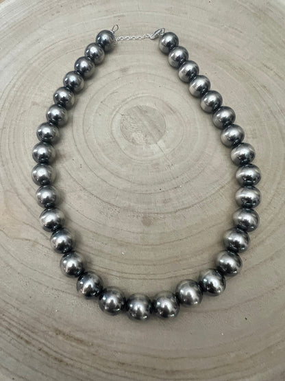 14mm Sterling Pearl Necklace — 18 inch