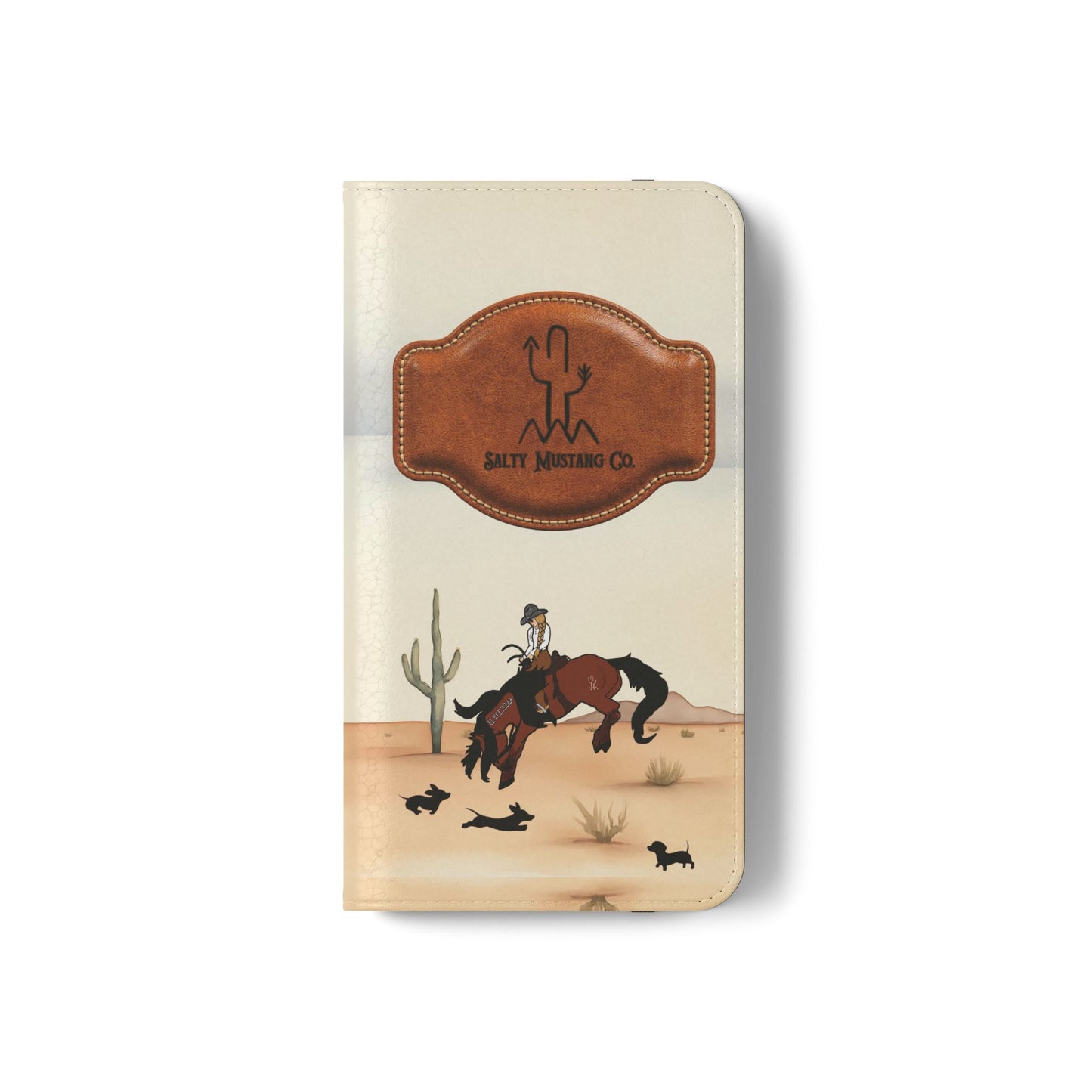 Salty Mustang Co. Lady Puncher Flip Wallet Phone Case (Samsung & iPhone)