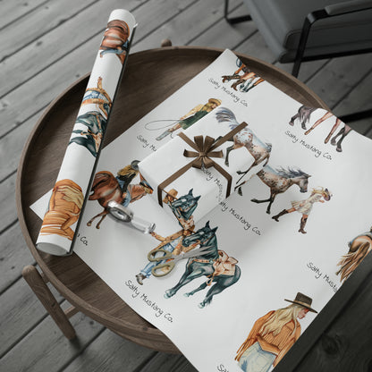 Designer Cowgirl Watercolor Wrapping Papers