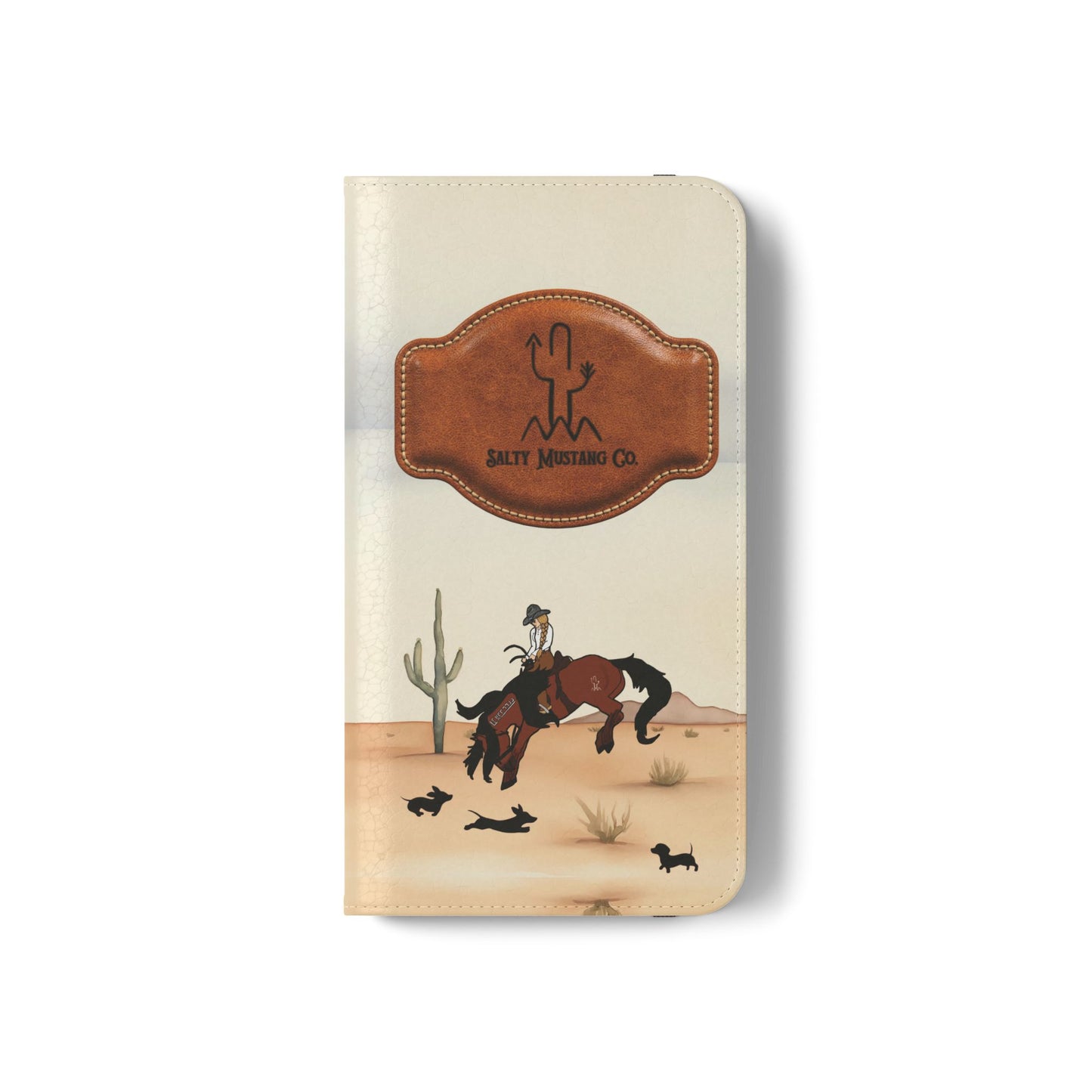 Salty Mustang Co. Lady Puncher Flip Wallet Phone Case (Samsung & iPhone)