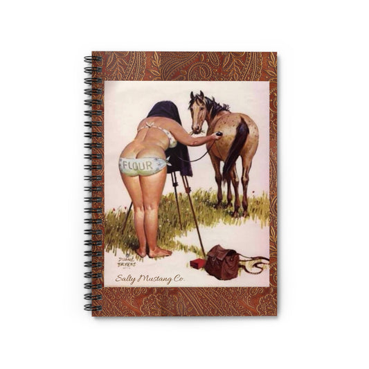 Twinning "Hilda" Leather Print Spiral Notebook - Ruled Line