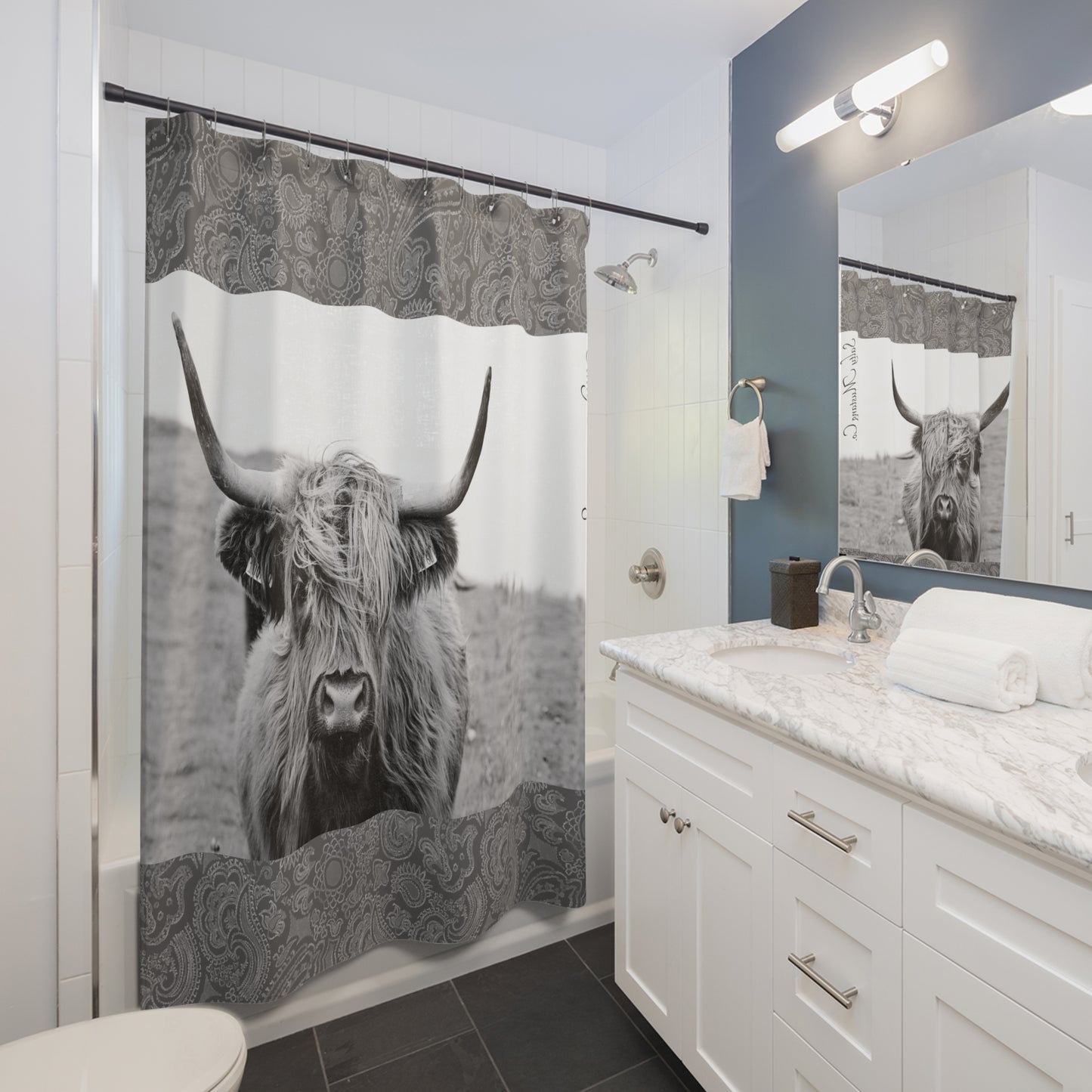 Highland Cow Shower Curtain