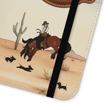 Salty Mustang Co. Lady Puncher Flip Wallet Phone Case (Samsung & iPhone)