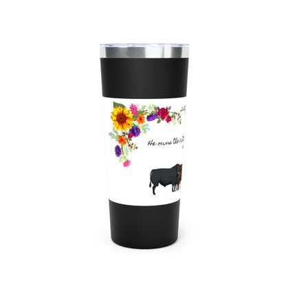 Salty Mustang Co. He Own's The Cattle On A Thousand Hills Copper Vacuum Insulated Tumbler, 22oz