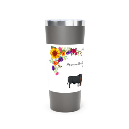 Salty Mustang Co. He Own's The Cattle On A Thousand Hills Copper Vacuum Insulated Tumbler, 22oz