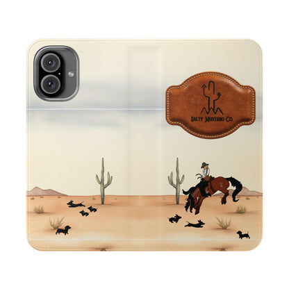 Salty Mustang Co. Lady Puncher Flip Wallet Phone Case (Samsung & iPhone)
