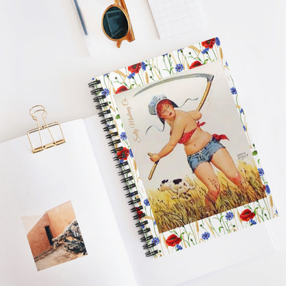 Harvest Time "Hilda" Spiral Notebook - Ruled Line