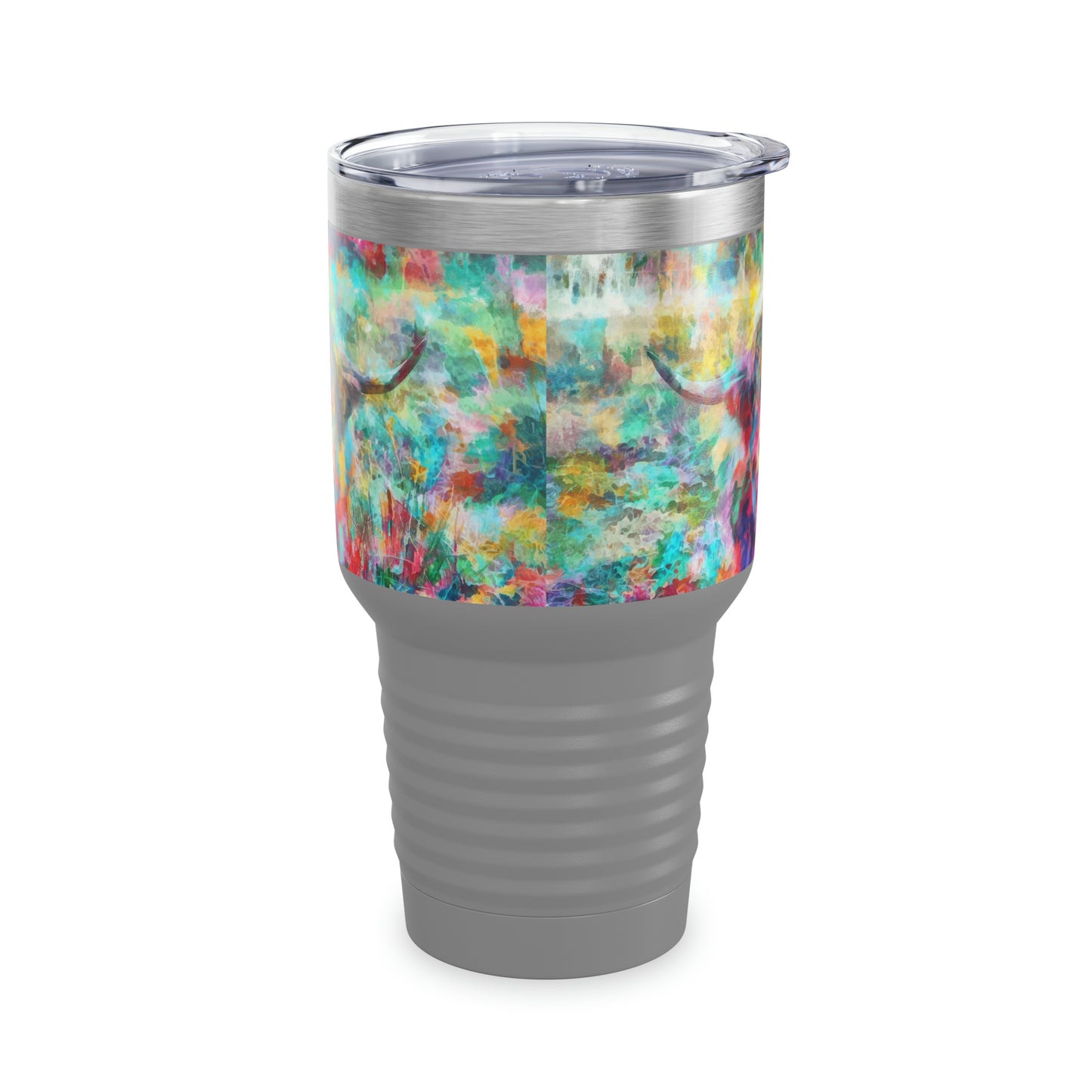 Salty Mustang Co. Highland Cow Multi-Color Ringneck Tumbler, 30oz