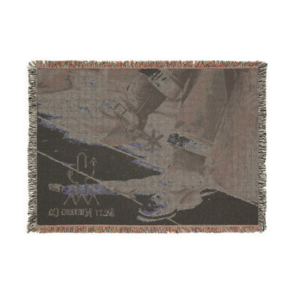 Vintage Soda Break Spurs Woven Blanket 100% Cotton
