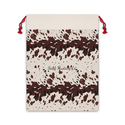 Cow Hide Print Linen Bag