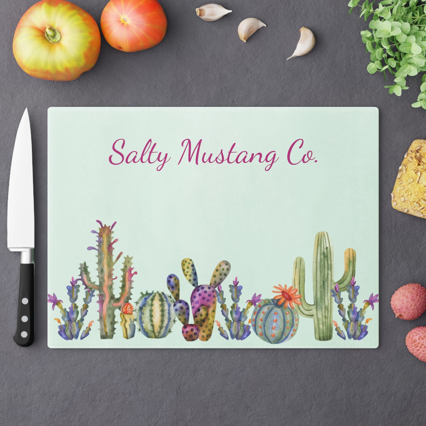 Salty Mustang Co. Cactus Cutting Board