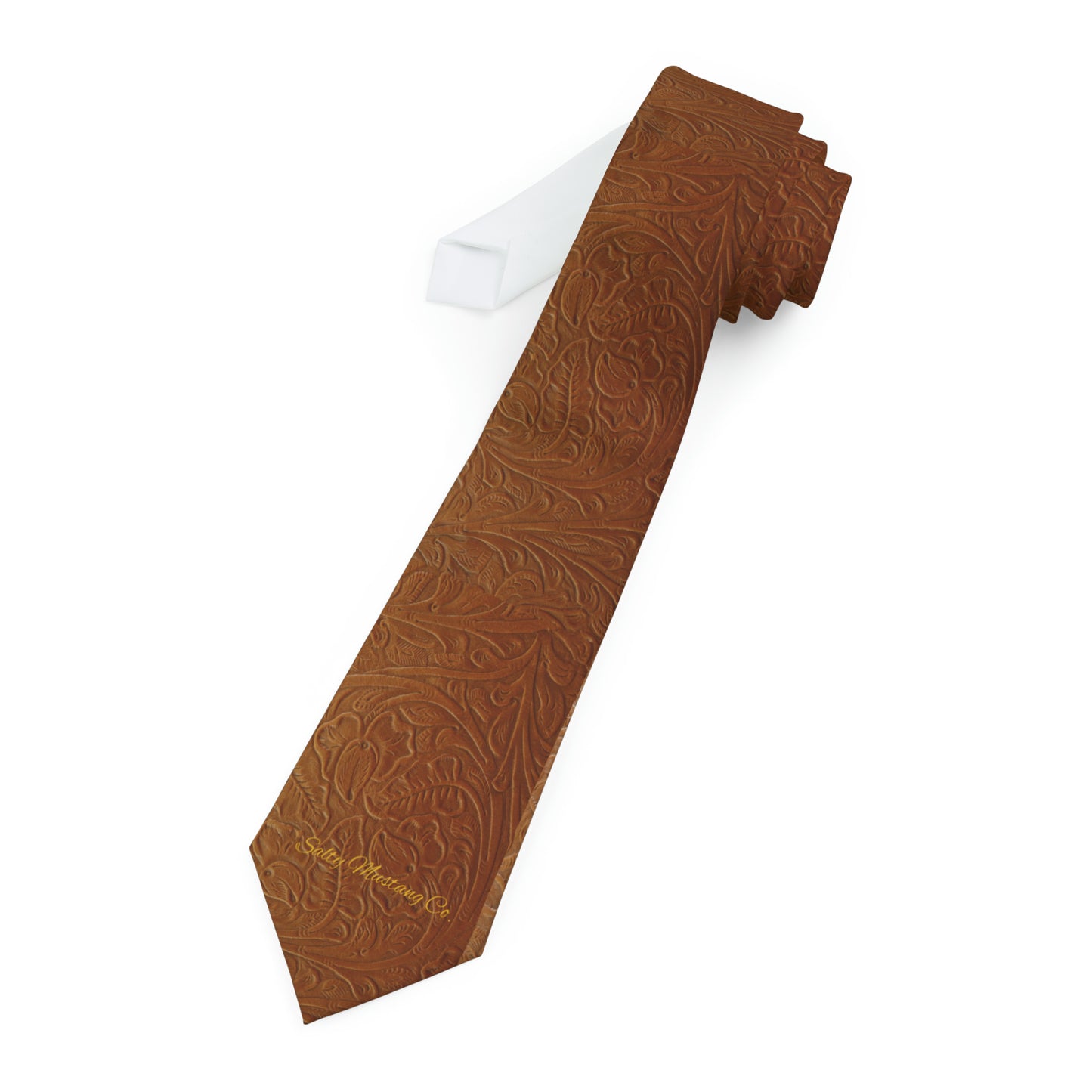 Leather Print Necktie