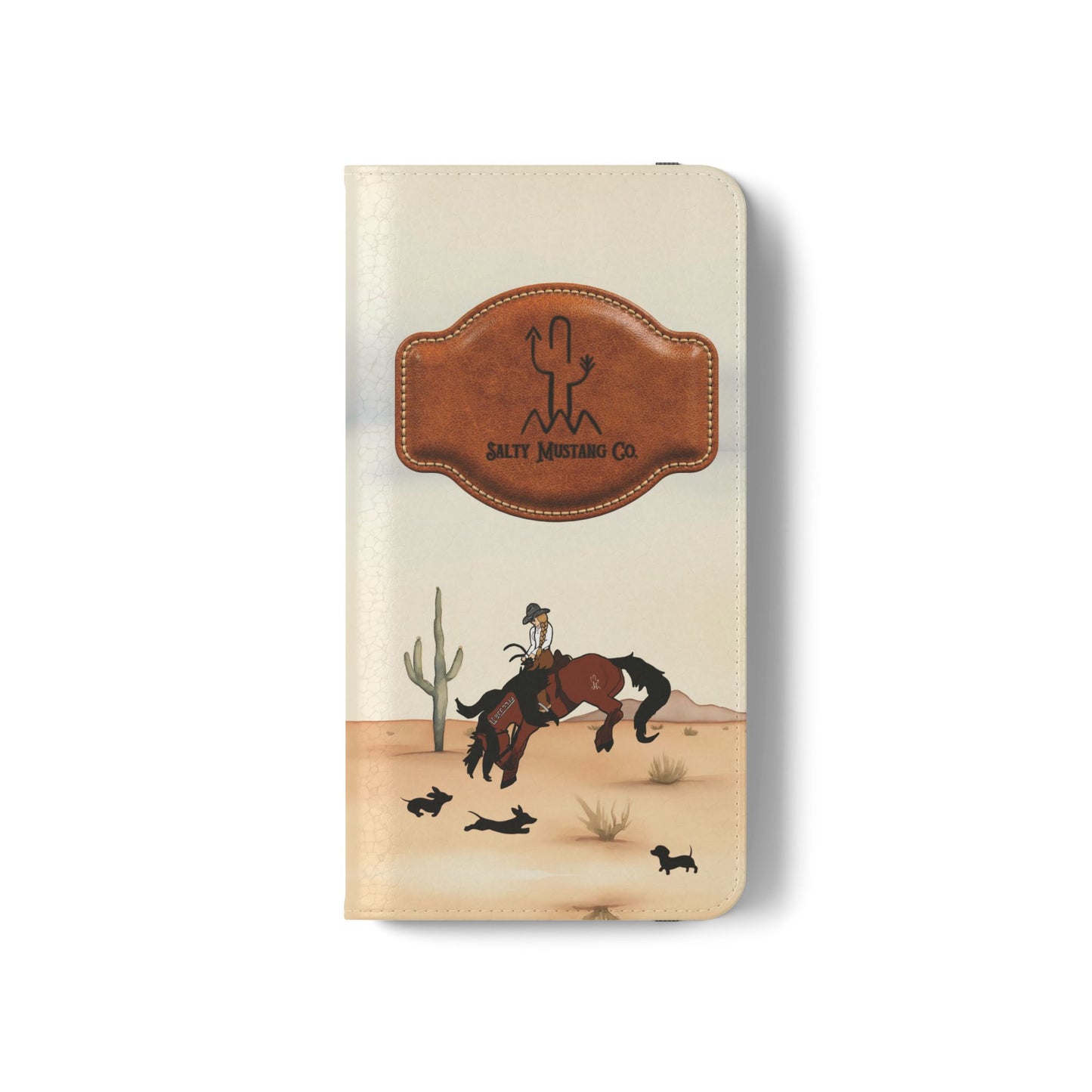 Salty Mustang Co. Lady Puncher Flip Wallet Phone Case (Samsung & iPhone)