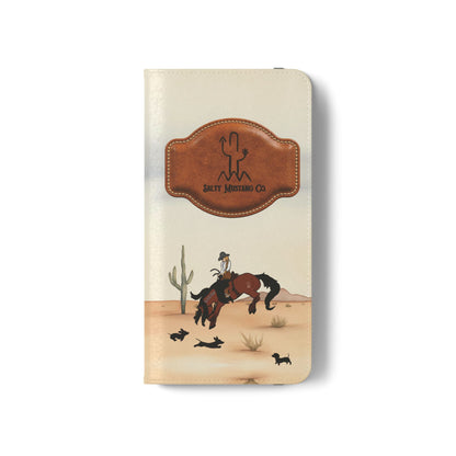 Salty Mustang Co. Lady Puncher Flip Wallet Phone Case (Samsung & iPhone)