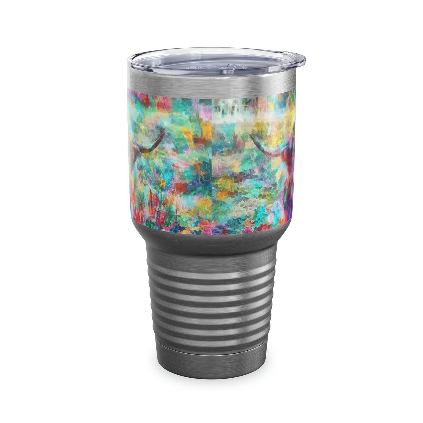 Salty Mustang Co. Highland Cow Multi-Color Ringneck Tumbler, 30oz