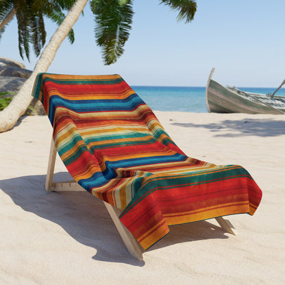 Rustic Serape Beach Towel