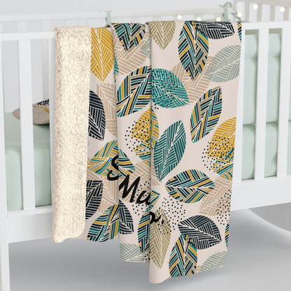 Cool lit Leaves Sherpa Fleece Blanket