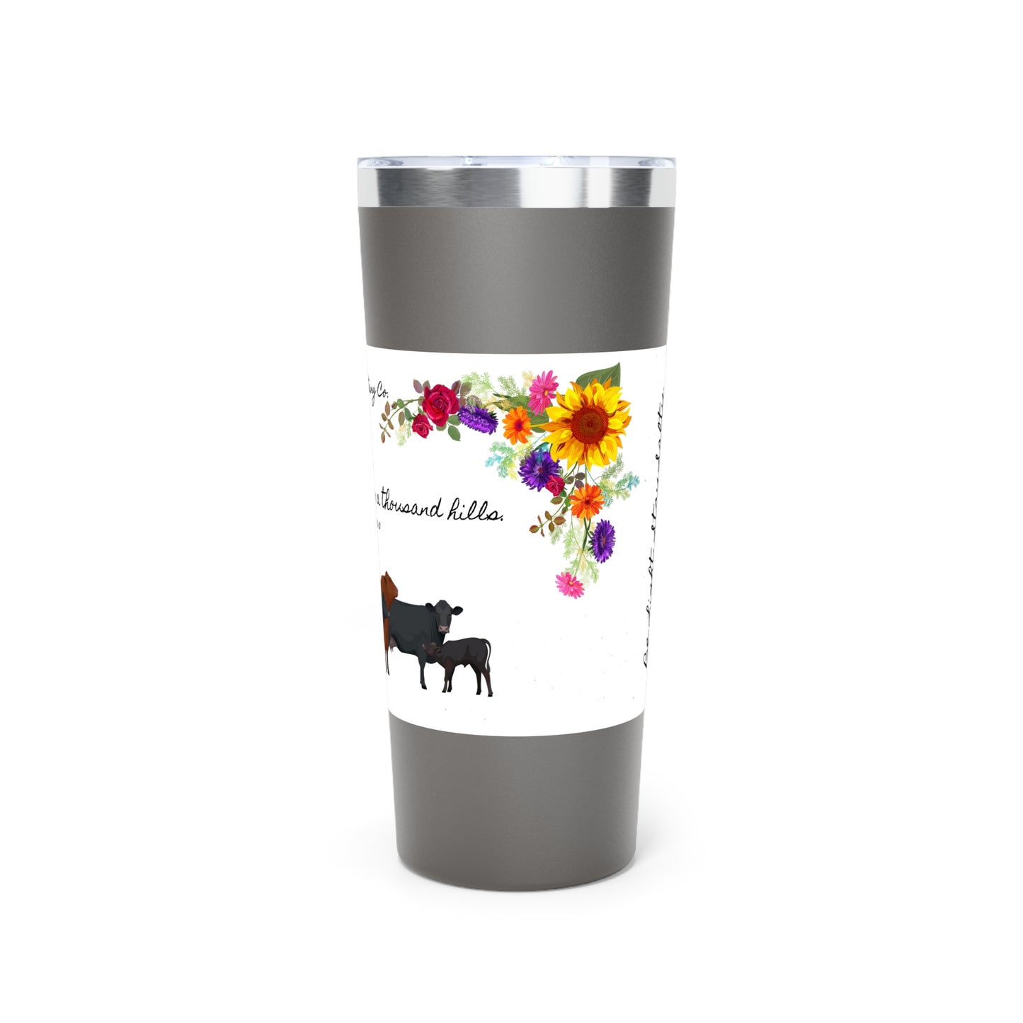 Salty Mustang Co. He Own's The Cattle On A Thousand Hills Copper Vacuum Insulated Tumbler, 22oz