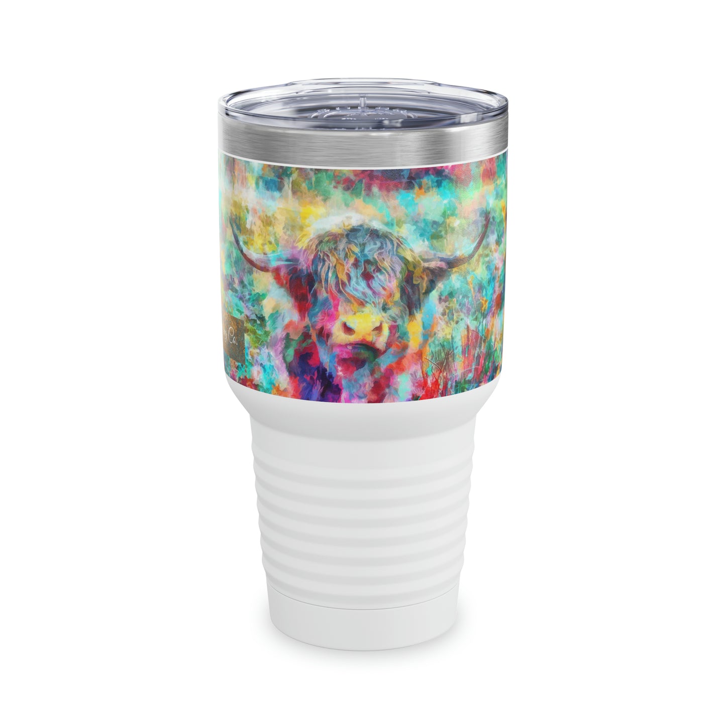 Salty Mustang Co. Highland Cow Multi-Color Ringneck Tumbler, 30oz