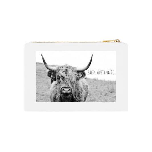 Salty Mustang Co. Highland Cow Cosmetic Bag