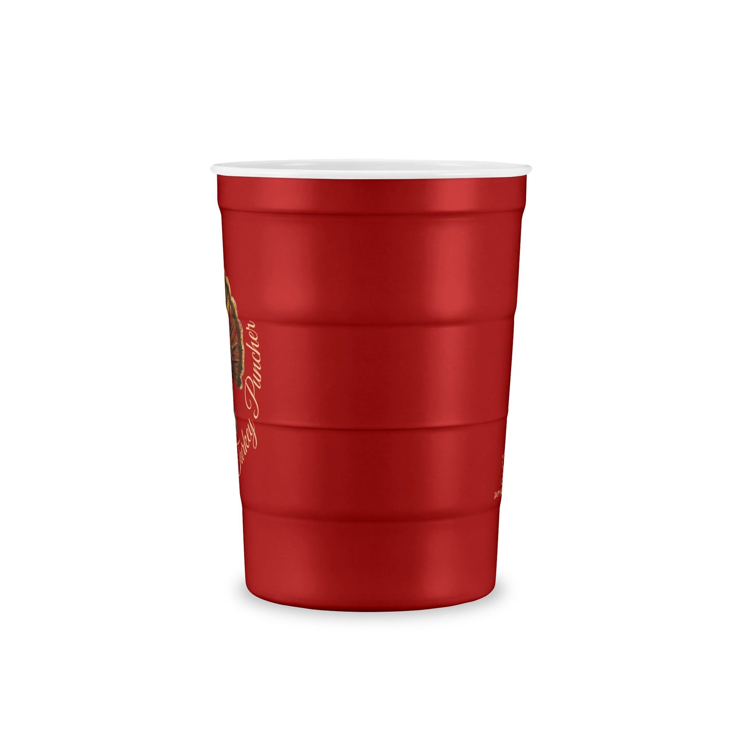 Turkey Puncher Red Solo Cup Style Reuseable Steel Cup