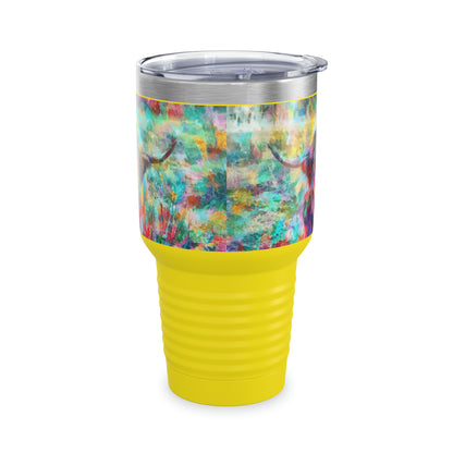 Salty Mustang Co. Highland Cow Multi-Color Ringneck Tumbler, 30oz