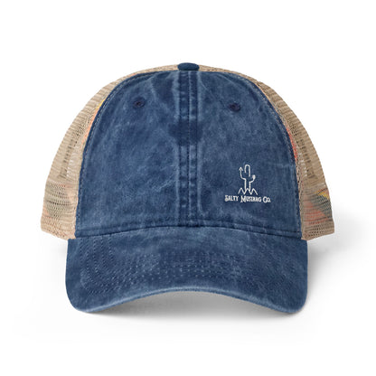 Women's Washed Mesh-Back Cap Embroidered Brand