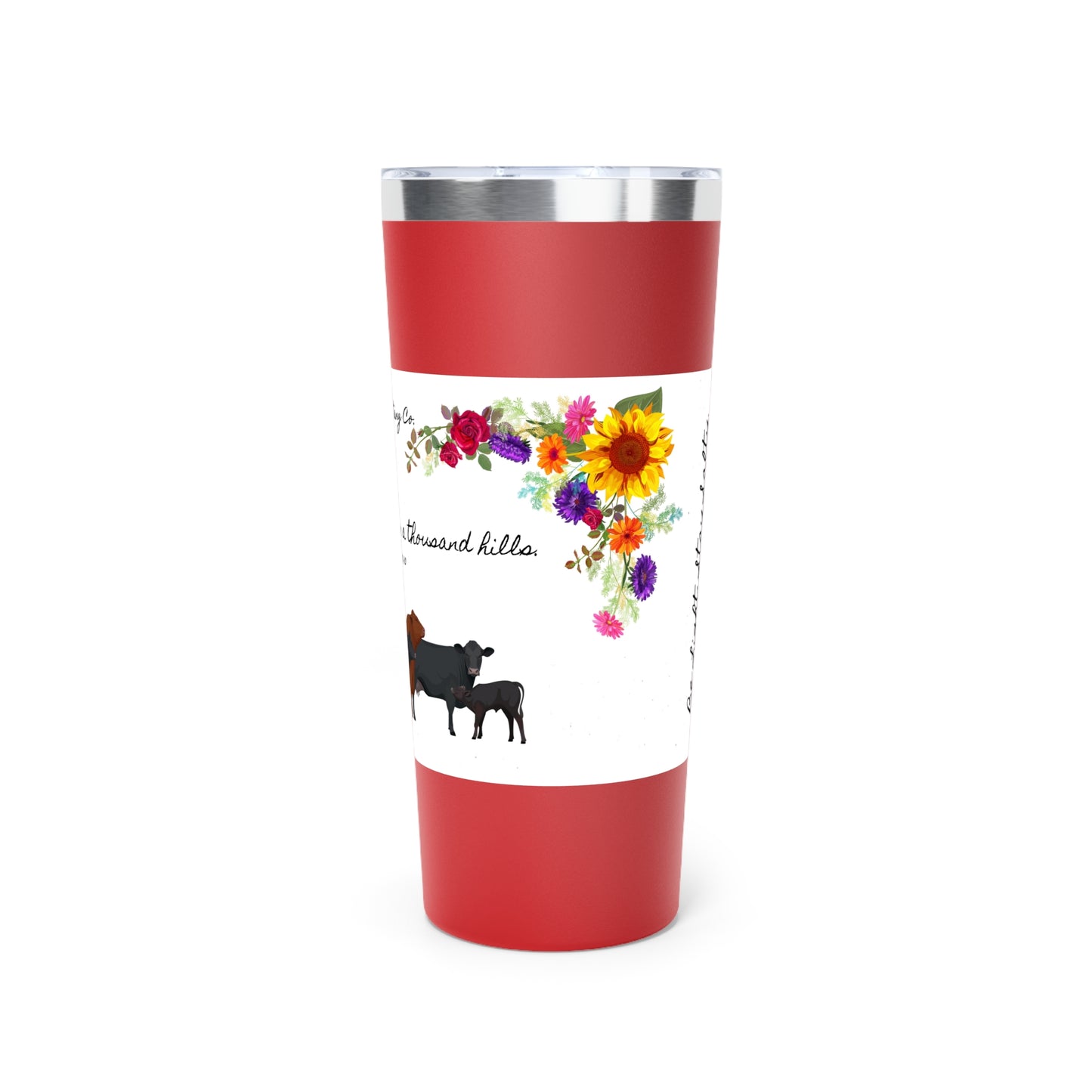 Salty Mustang Co. He Own's The Cattle On A Thousand Hills Copper Vacuum Insulated Tumbler, 22oz