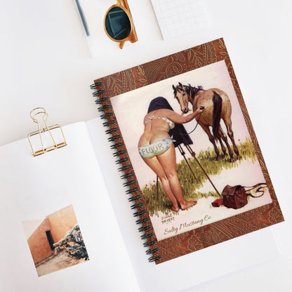 Twinning "Hilda" Leather Print Spiral Notebook - Ruled Line