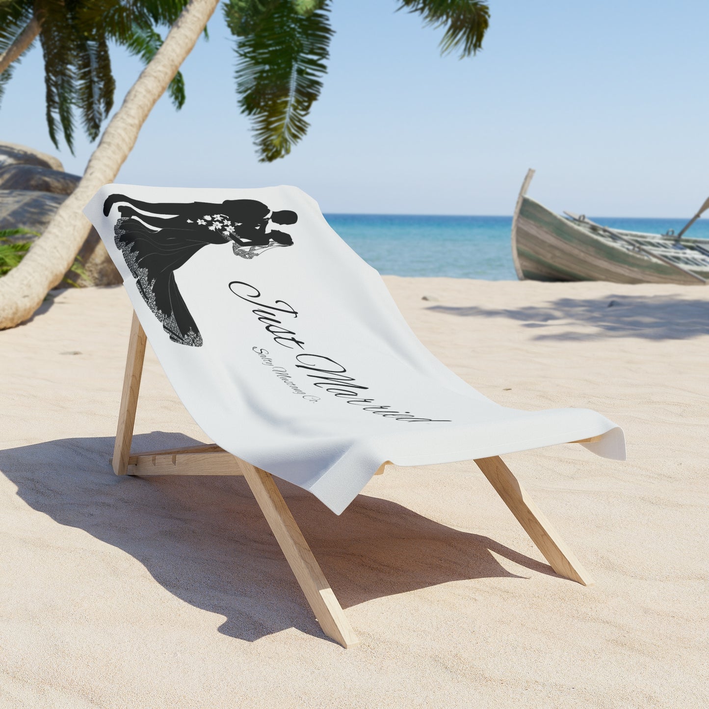 Just Married Beach Towel