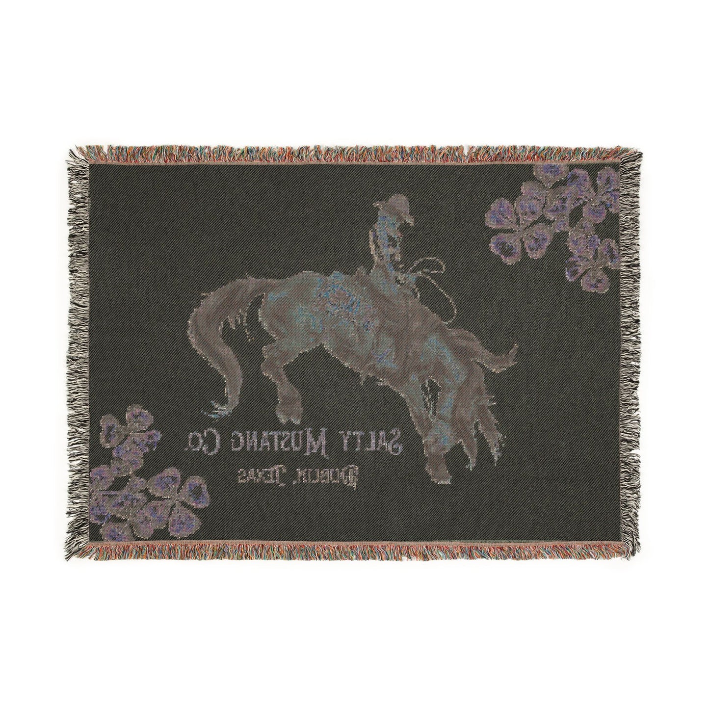Salty Mustang Co. Dublin, Texas Woven Blanket