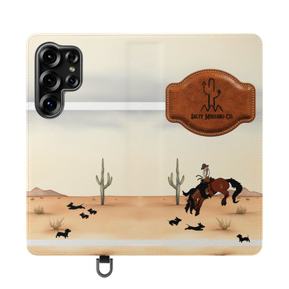 Salty Mustang Co. Lady Puncher Flip Wallet Phone Case (Samsung & iPhone)