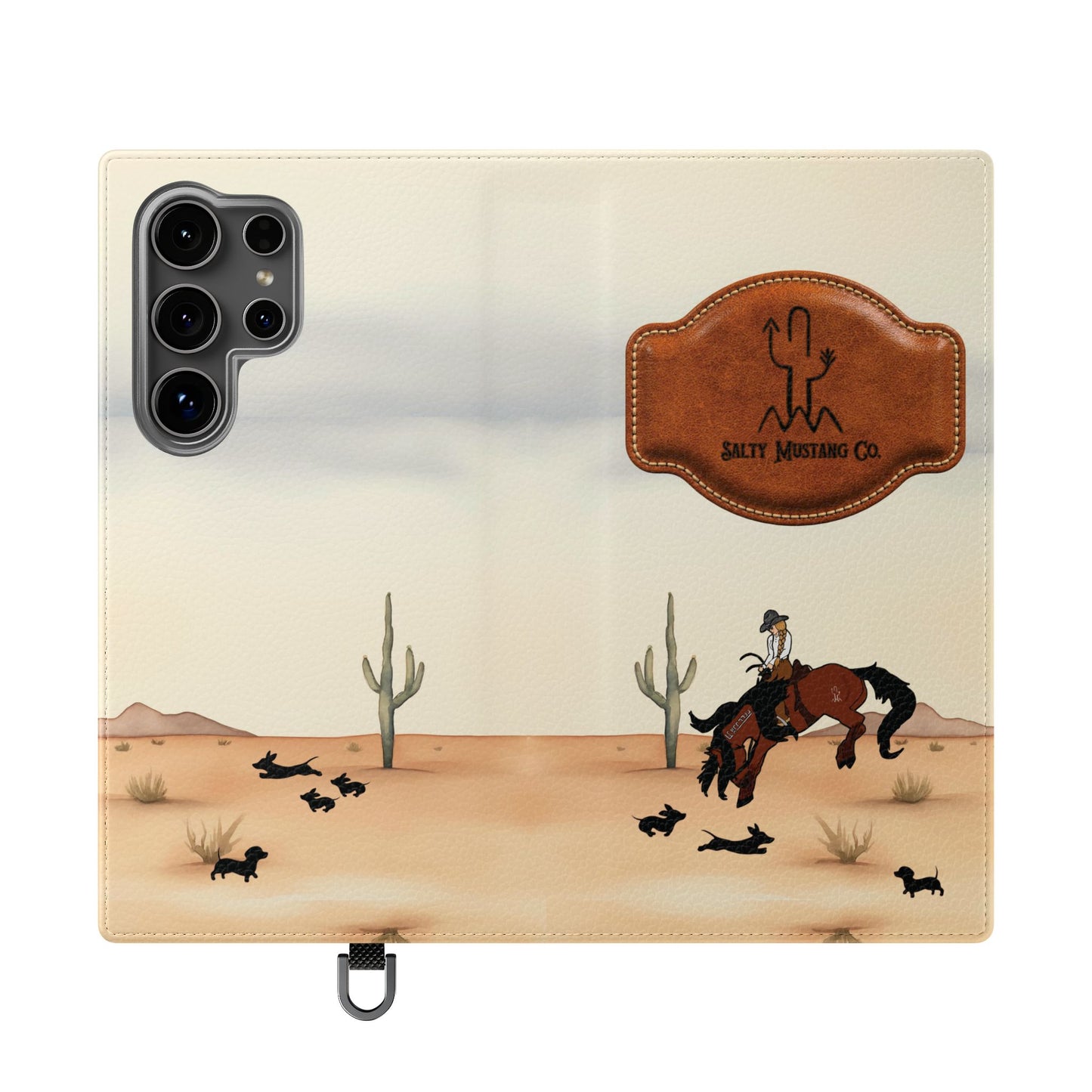 Salty Mustang Co. Lady Puncher Flip Wallet Phone Case (Samsung & iPhone)