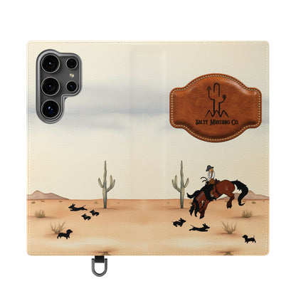 Salty Mustang Co. Lady Puncher Flip Wallet Phone Case (Samsung & iPhone)