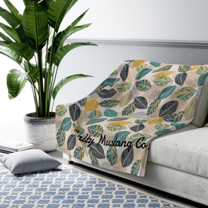 Cool lit Leaves Sherpa Fleece Blanket