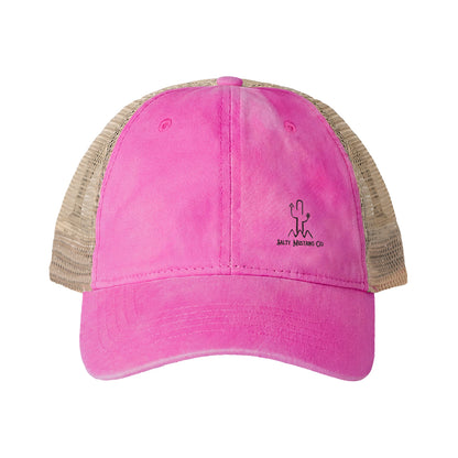 Women's Washed Mesh-Back Cap Embroidered Brand