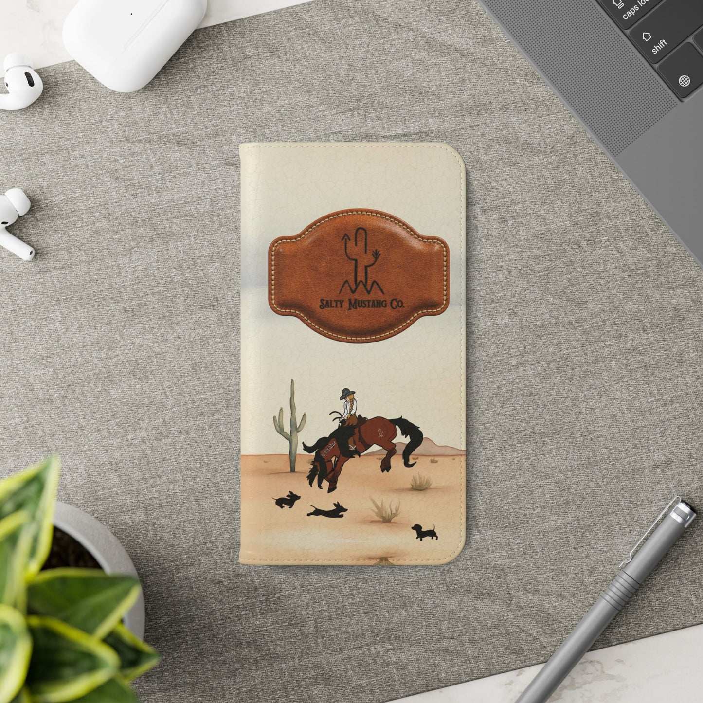 Salty Mustang Co. Lady Puncher Flip Wallet Phone Case (Samsung & iPhone)